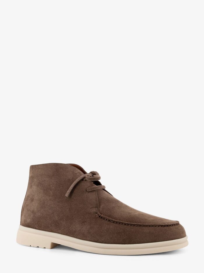 LORO PIANA Walk And Walk Suede Lace-up Shoe