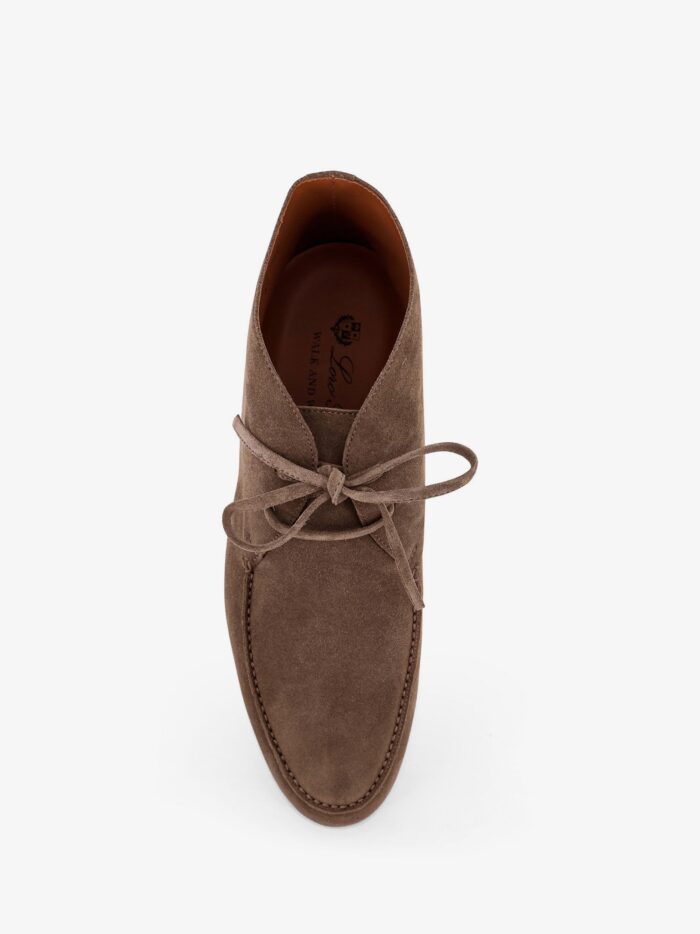 LORO PIANA Walk And Walk Suede Lace-up Shoe