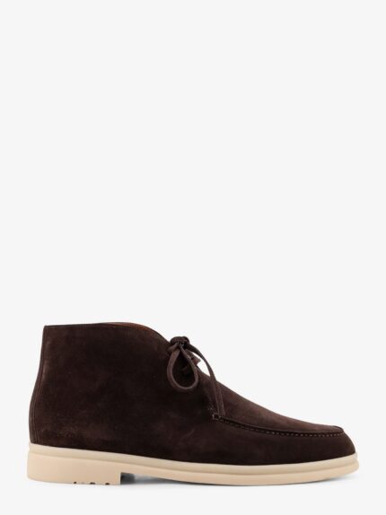 LORO PIANA Walk And Walk Suede Lace-up Shoe