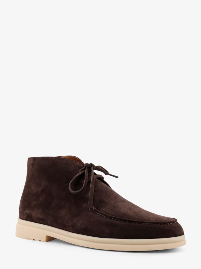 LORO PIANA Walk And Walk Suede Lace-up Shoe