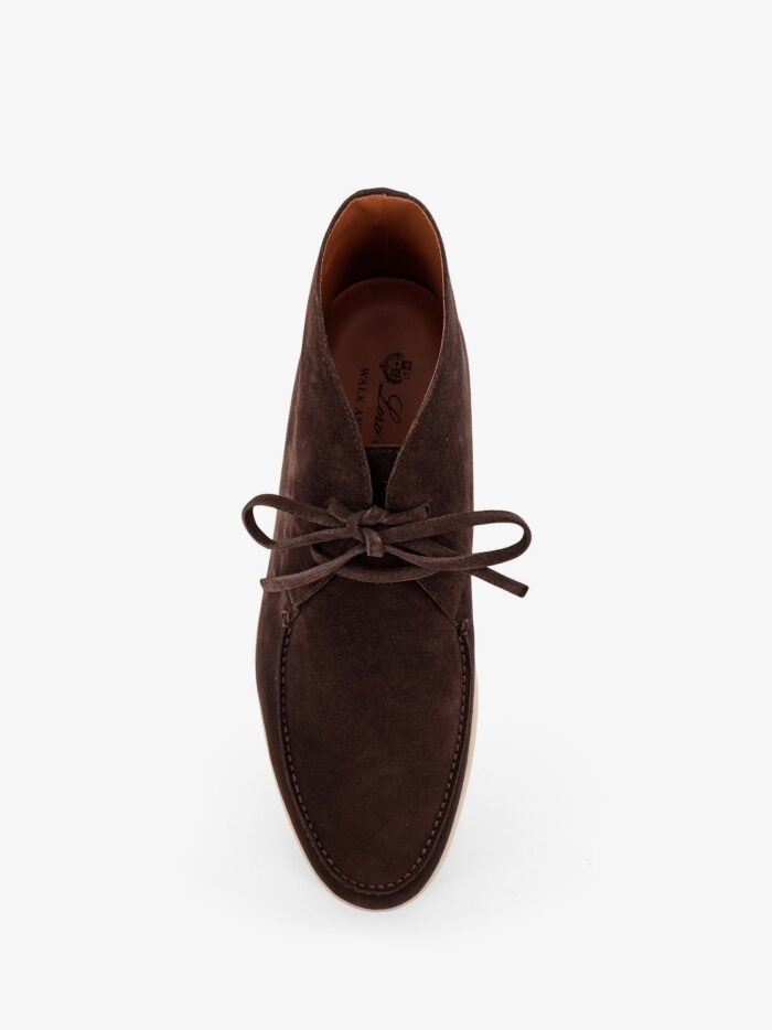 LORO PIANA Walk And Walk Suede Lace-up Shoe