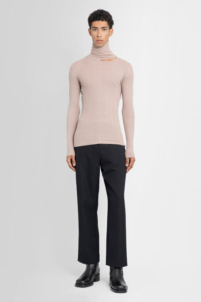 LOUIS GABRIEL NOUCHI Turtleneck Top With Signature Opening