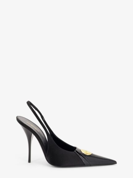 Saint Laurent Louis Patent Leather Pumps With Logo Tag
