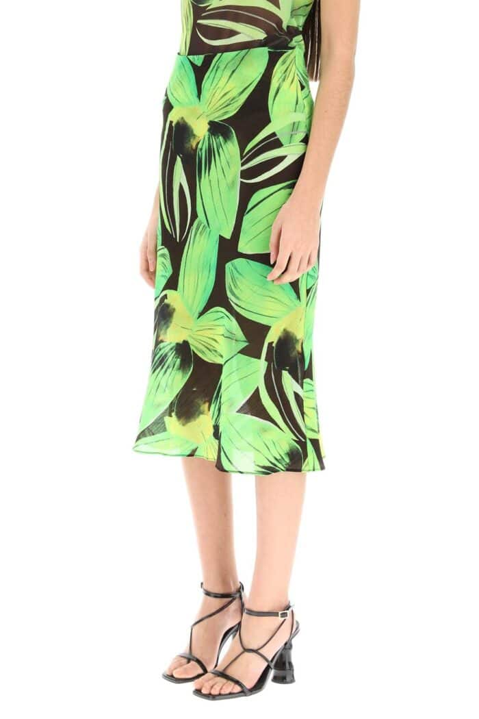 Louisa Ballou Georgette Midi Skirt