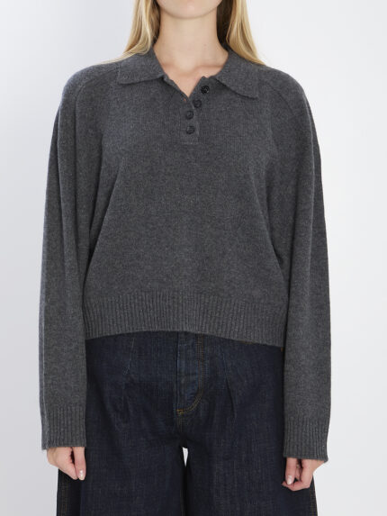 Loulou De Saison Long-sleeved cashmere polo