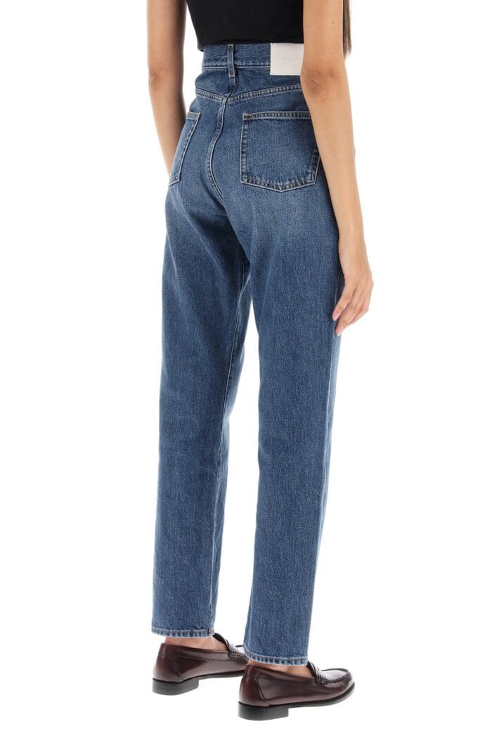 Loulou Studio Cropped Straight Cut Jeans