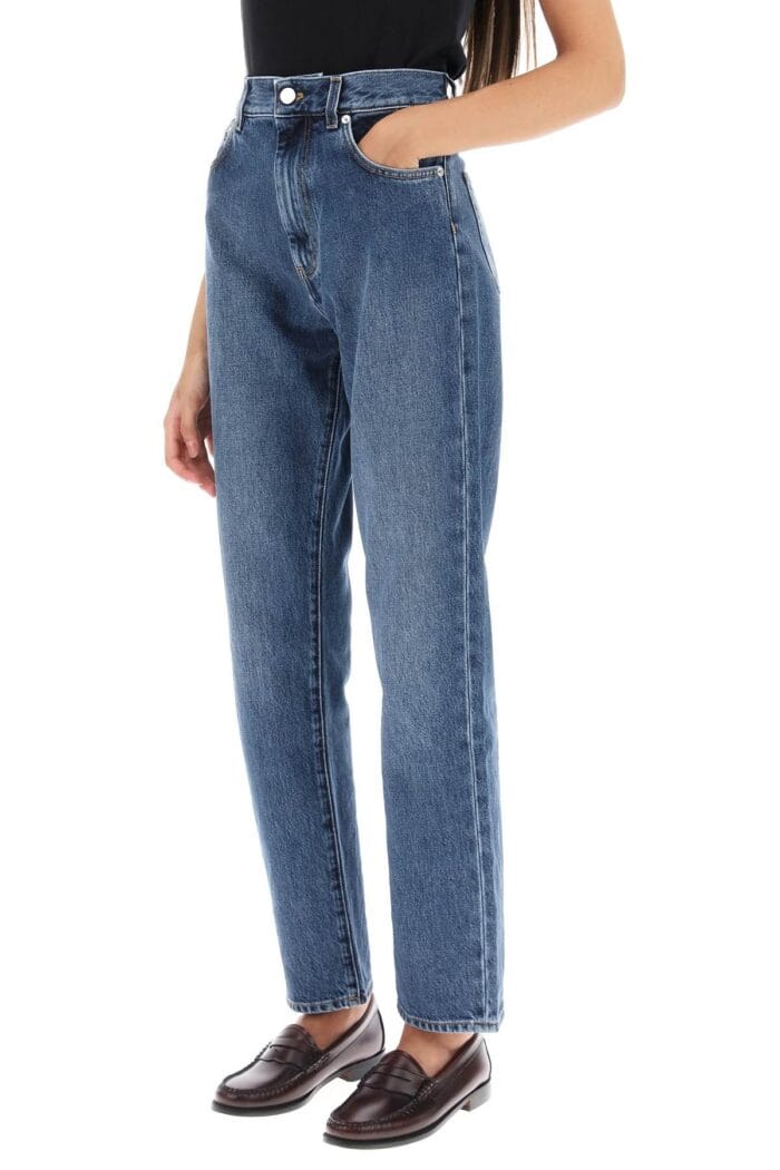 Loulou Studio Cropped Straight Cut Jeans