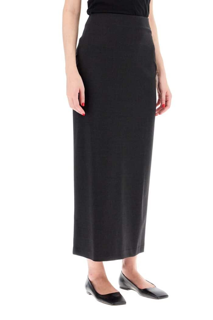 LOULOU STUDIO Stretch Wool Skirt In Samos Style