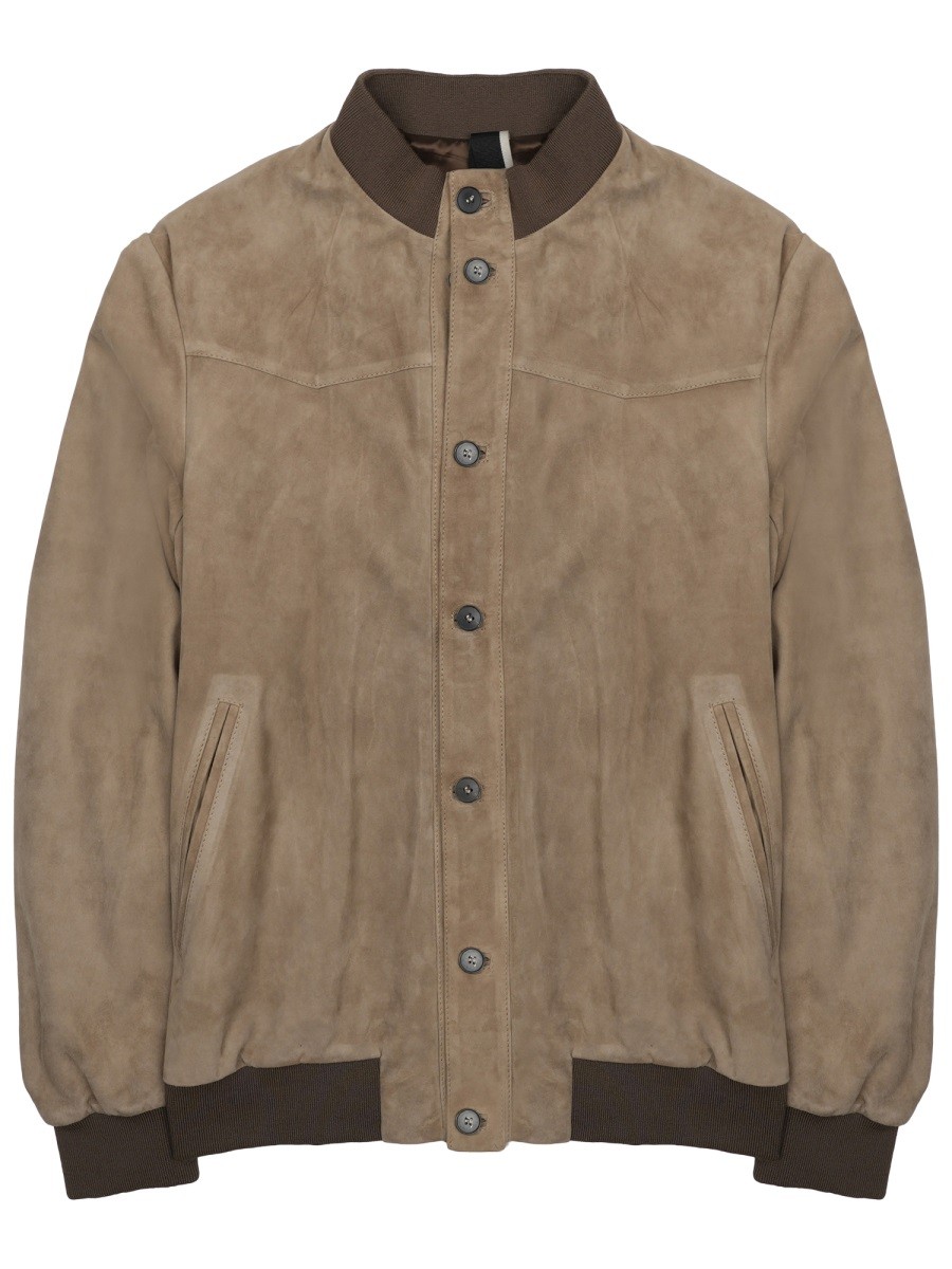 LOW BRAND GIACCA BOMBER IN SUEDE