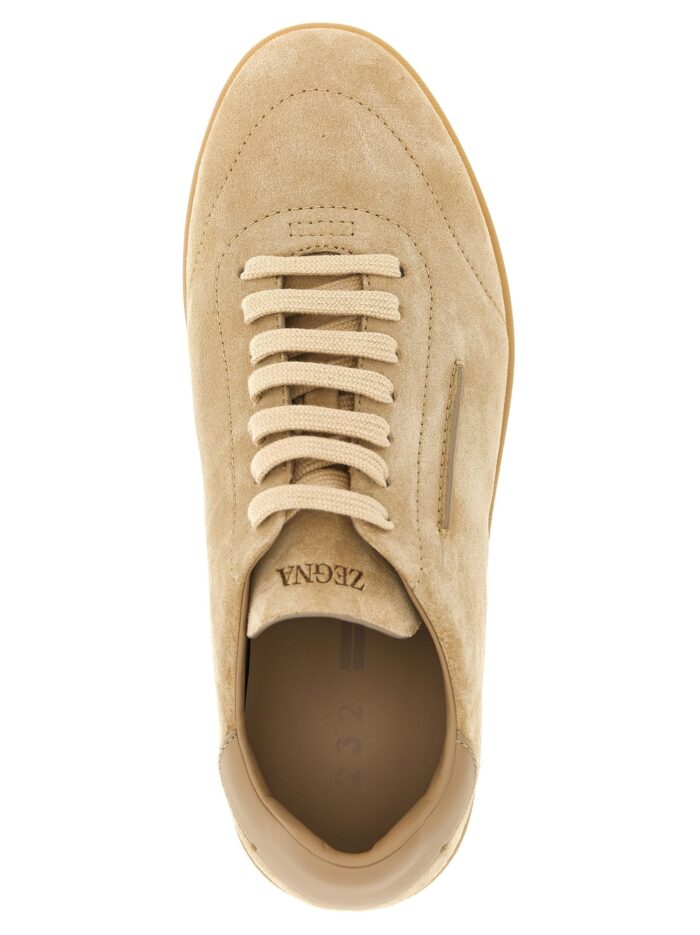 Zegna Low-Top Suede Sneakers