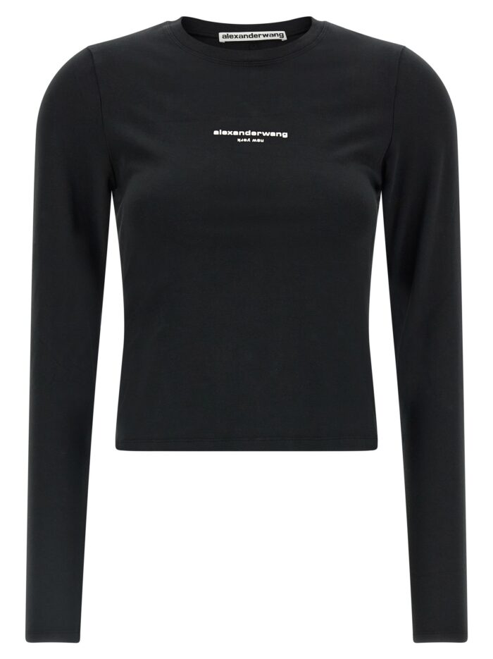alexander wang 'ls tee w/logo print' t shirt Alexander Wang 'LS Tee W/Logo Print' T-shirt