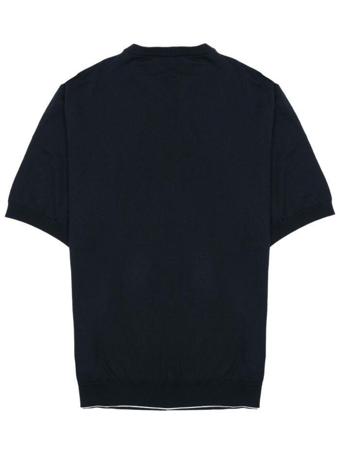 LUIGI GENTILE MAGLIA IN COTONE A MANICA CORTA