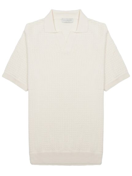 LUIGI GENTILE POLO "CAPRI" IN CROCHET DI COTONE