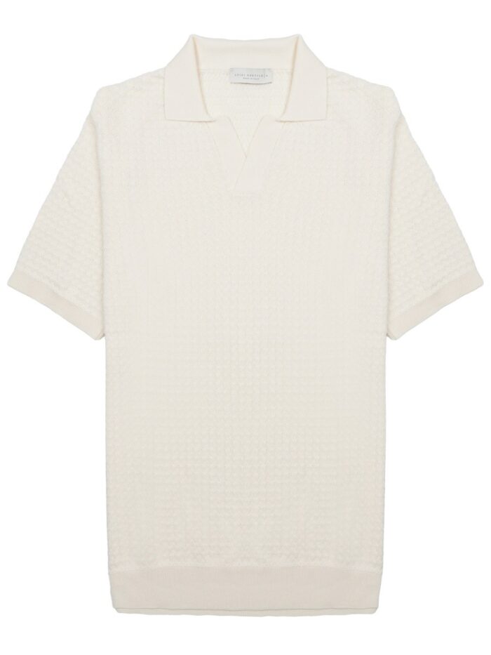 luigi gentile polo "capri" in crochet di cotone LUIGI GENTILE POLO "CAPRI" IN CROCHET DI COTONE