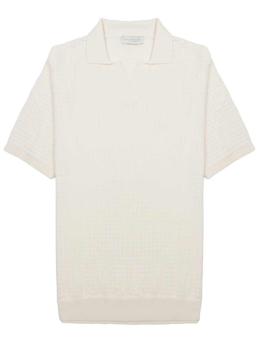 LUIGI GENTILE POLO "CAPRI" IN CROCHET DI COTONE