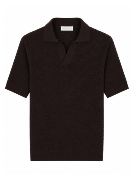 LUIGI GENTILE POLO "CAPRI" IN CROCHET DI COTONE