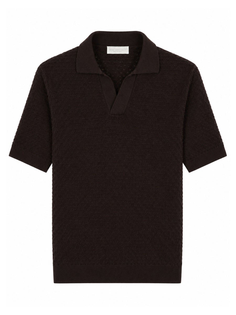 LUIGI GENTILE POLO "CAPRI" IN CROCHET DI COTONE