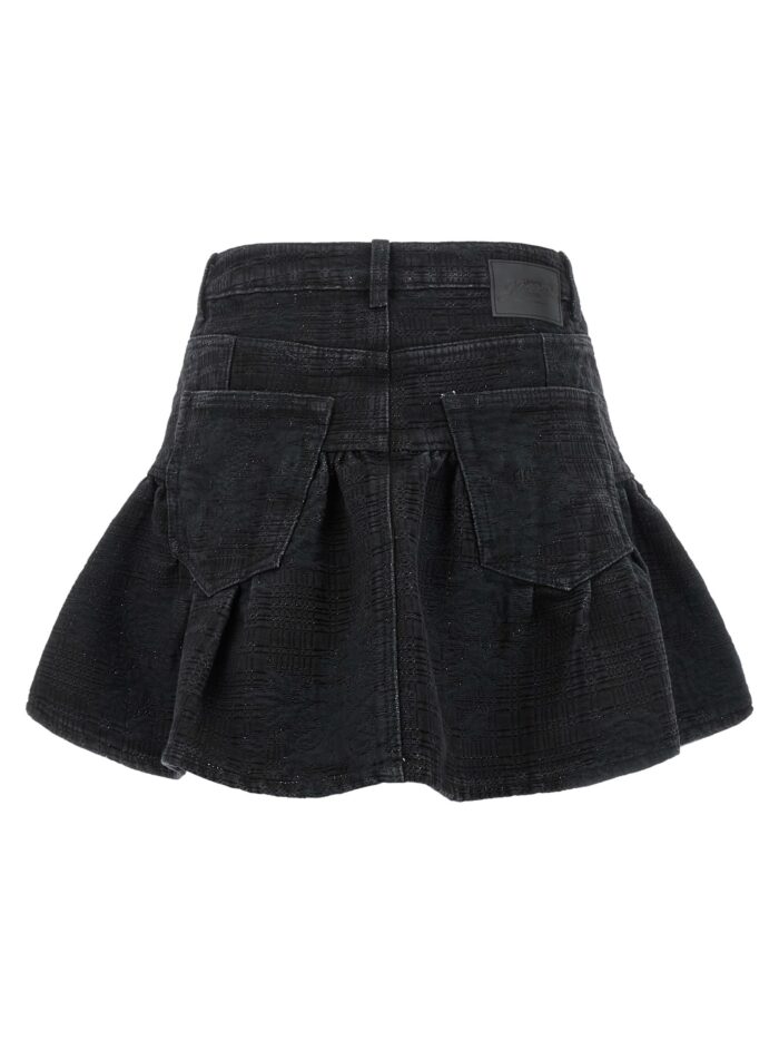 GANNI Lurex Denim Skirt