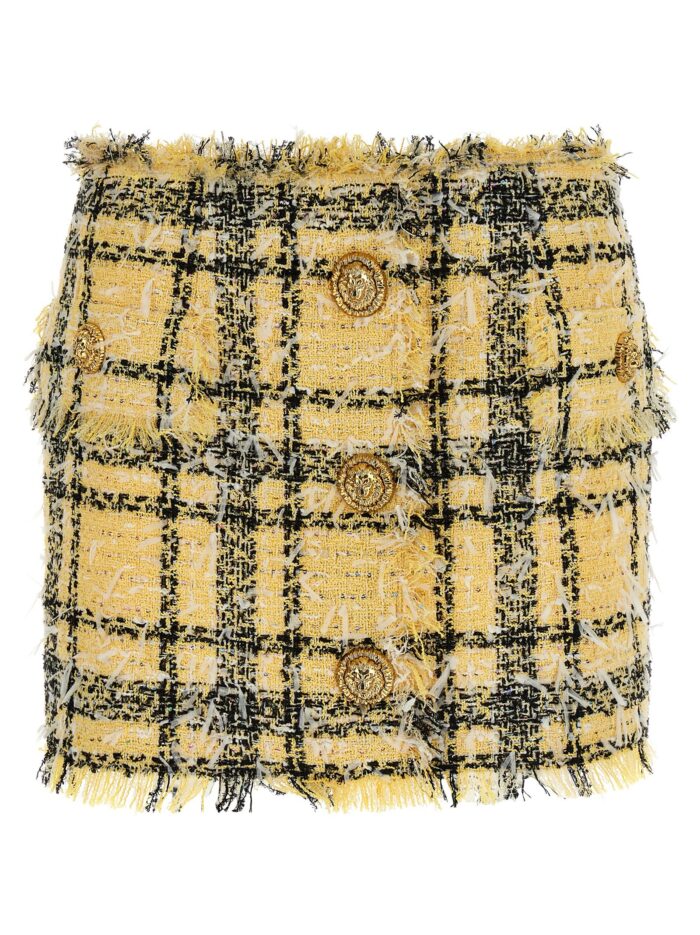 balmain lurex tweed skirt Balmain Lurex Tweed Skirt