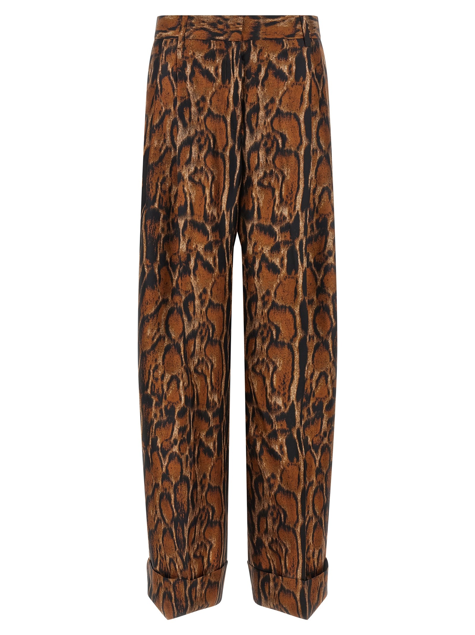 ALBERTO BIANI Lynx Print Pants