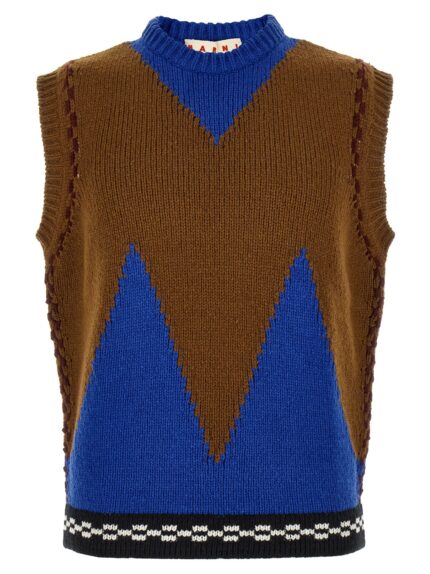 Marni M-shaped Intarsia Vest