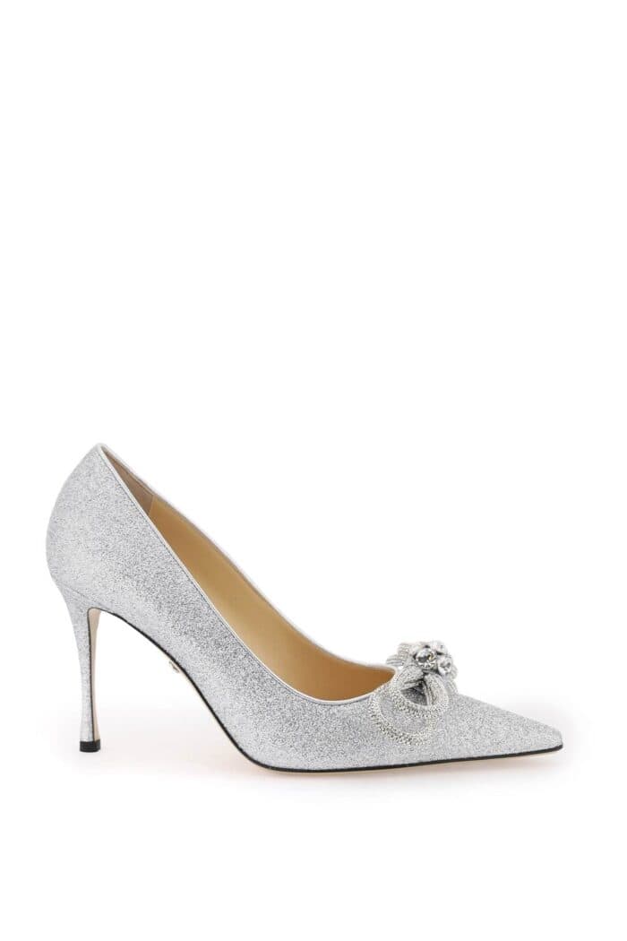 MACH E MACH Glittered Pumps With Crystals