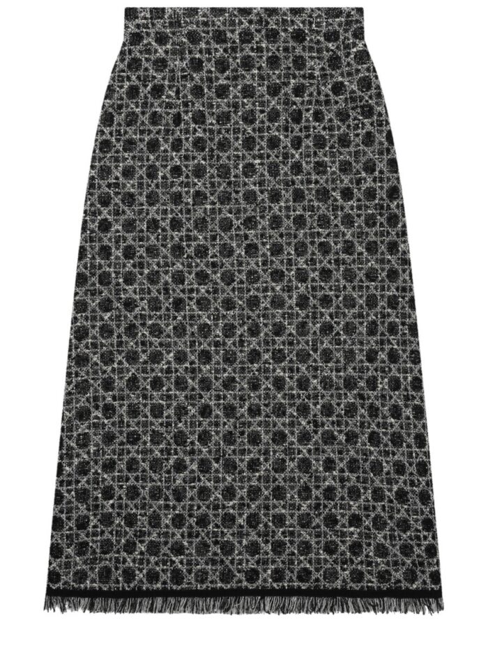 dior "macrocannage" midi skirt Dior "MACROCANNAGE" MIDI SKIRT