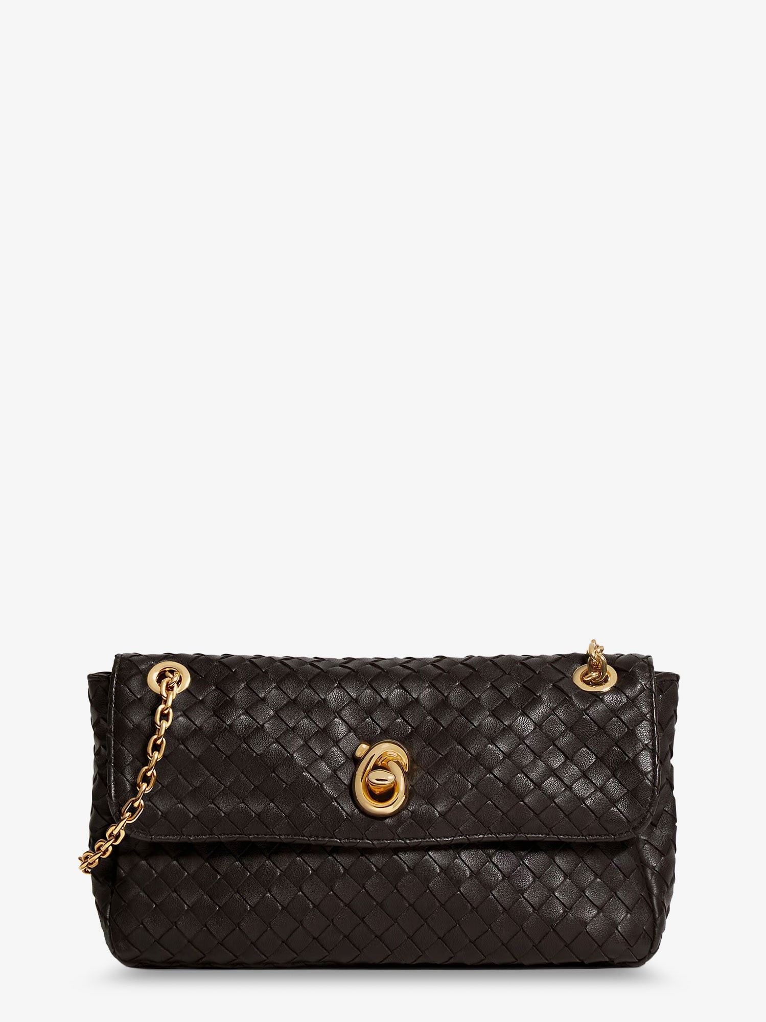 Bottega Veneta Madison Leather Crossbody Bag With Intrecciato Motif