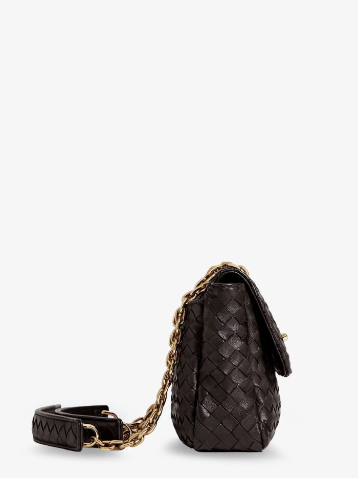 Bottega Veneta Madison Leather Crossbody Bag With Intrecciato Motif