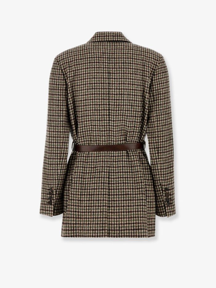 Brunello Cucinelli Madras Blazer With Belt