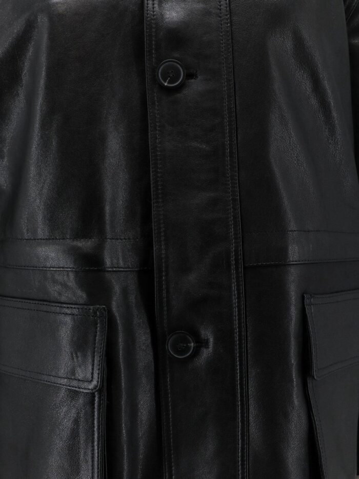 ARMA Maeve Leather Jacket With Front Button Fastening
