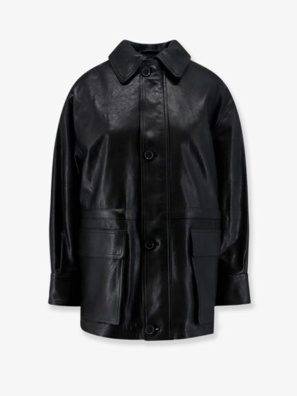 ARMA Maeve Leather Jacket With Front Button Fastening