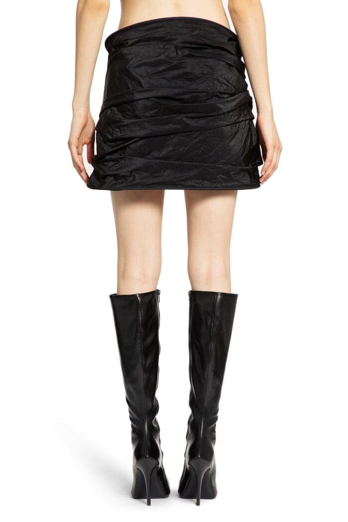 MAGDA BUTRYM Crinkle Taffeta Rose Mini Skirt