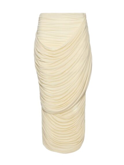 MAGDA BUTRYM DRAPED MIDI SKIRT