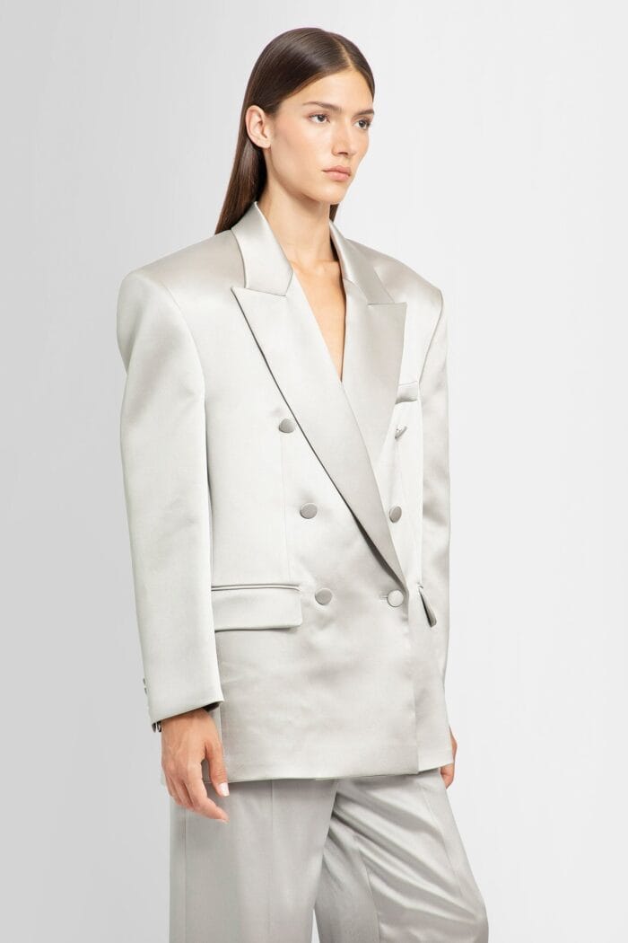 MAGDA BUTRYM Oversized Double Breasted Silk Blazer