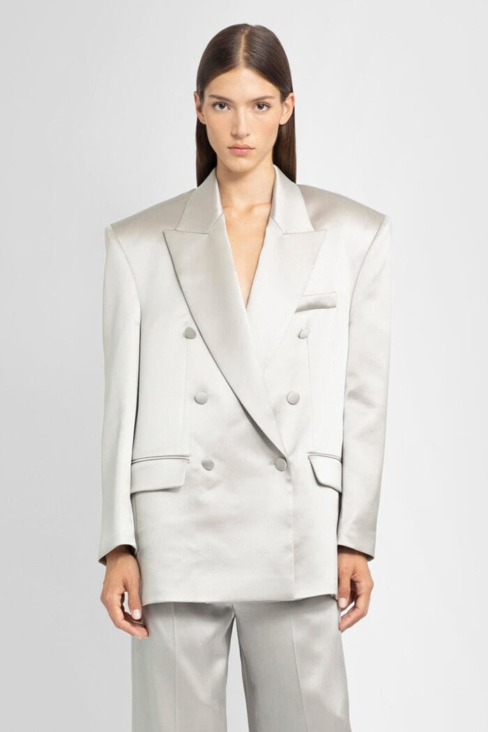 MAGDA BUTRYM Oversized Double Breasted Silk Blazer