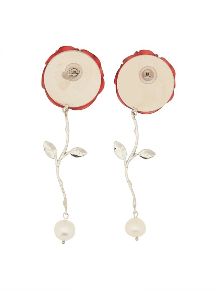 MAGDA BUTRYM PEARL AND ROSE EARRINGS