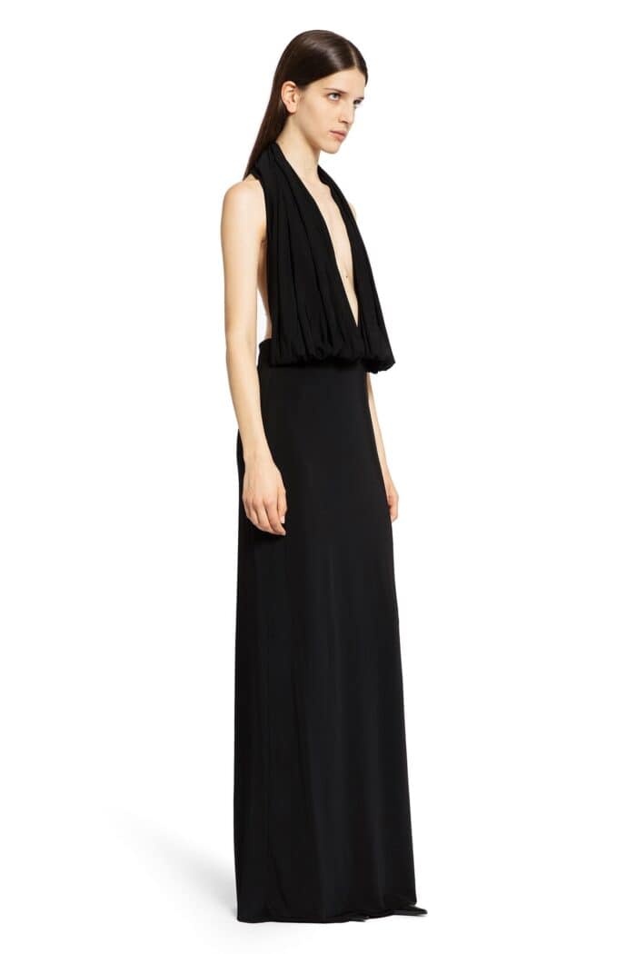 MAGDA BUTRYM Plunge Halter Jersey Gown