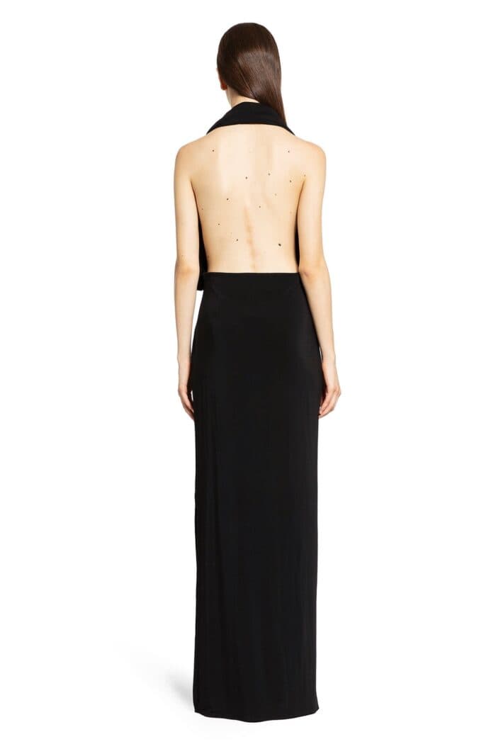 MAGDA BUTRYM Plunge Halter Jersey Gown