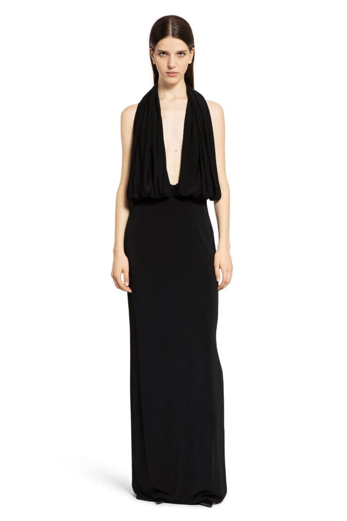 MAGDA BUTRYM Plunge Halter Jersey Gown