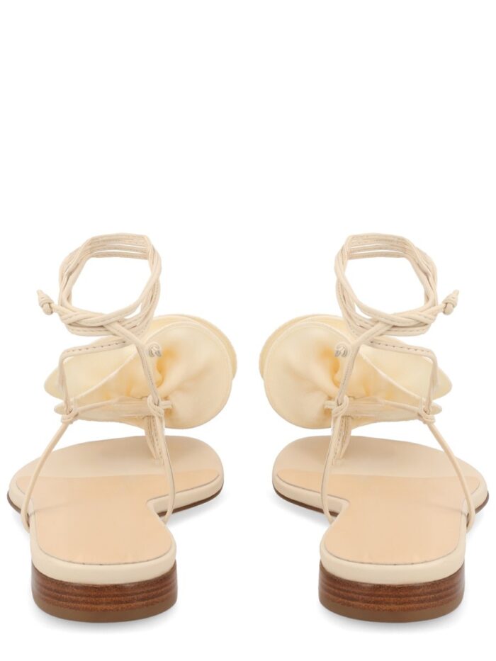 MAGDA BUTRYM SANDAL WITH SILK FLOWER