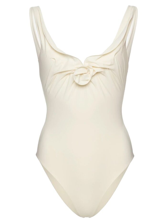 MAGDA BUTRYM SWIMSUIT WITH FLOWER DETAIL