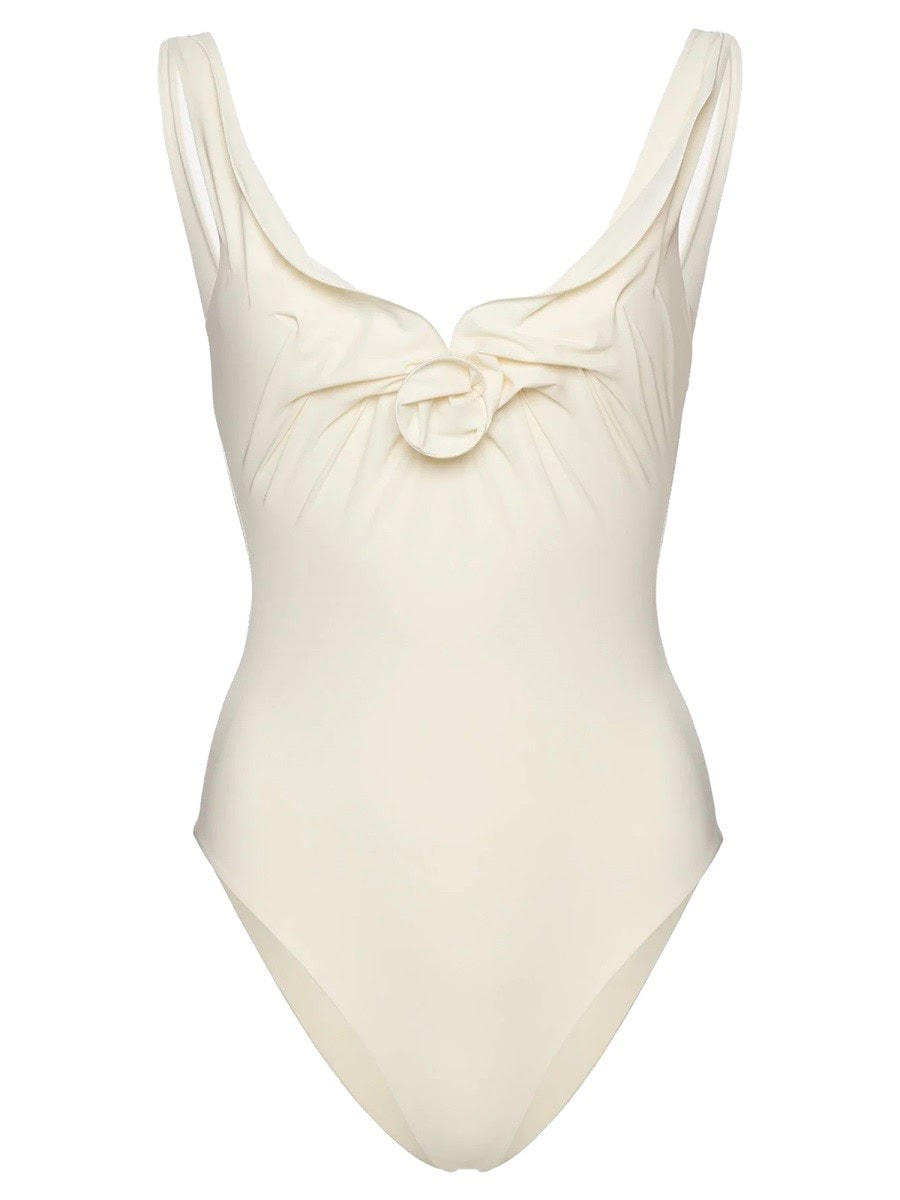 MAGDA BUTRYM SWIMSUIT WITH FLOWER DETAIL