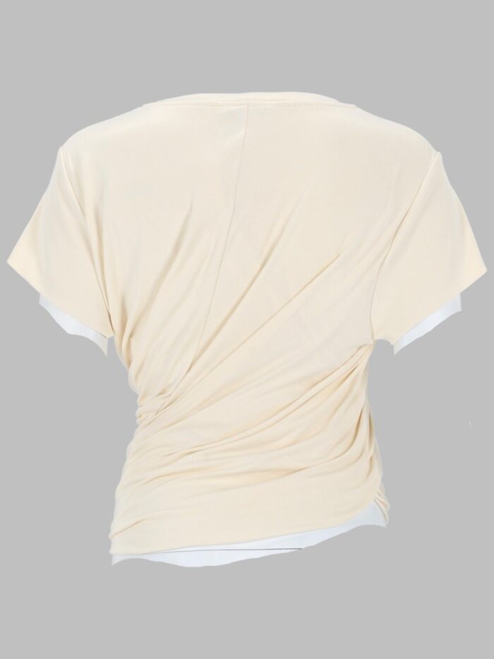 MAGDA BUTRYM T-SHIRT DRAPPEGGIATA CON NODO LATERALE