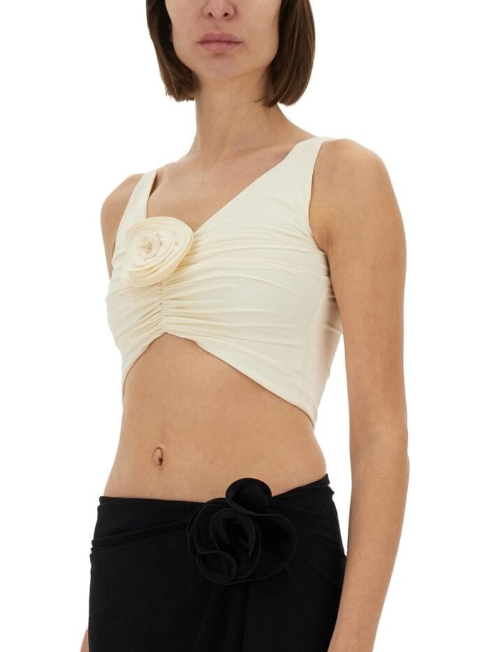 MAGDA BUTRYM TOP WITH FLOWER