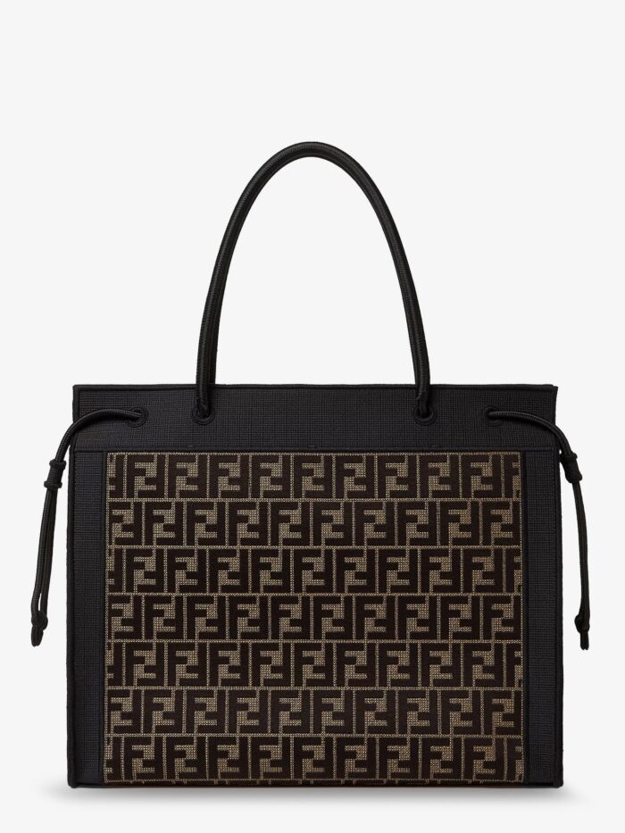 Fendi Magic Shopper Bag In FF Fabric With Embroidered Logo On The Front