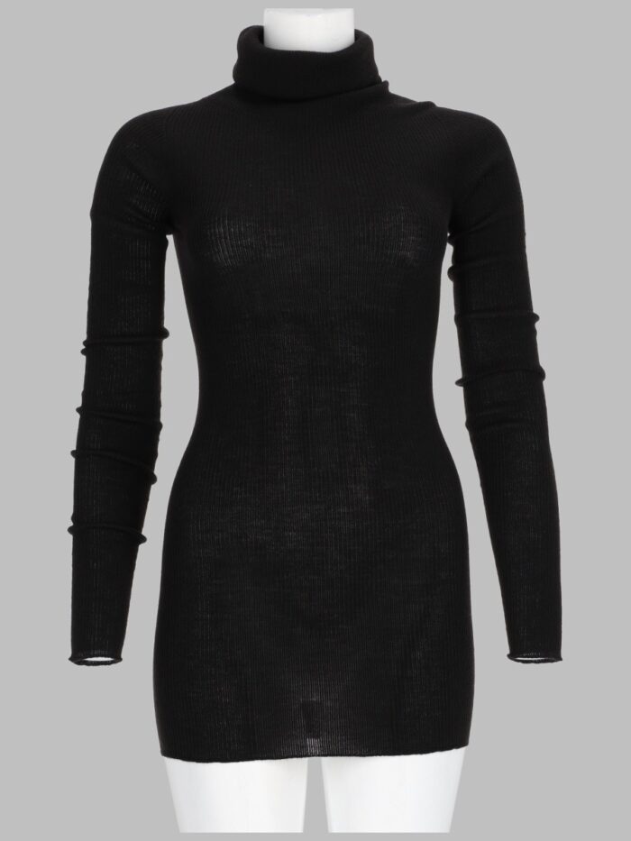 rick owens maglia a tubino in lana RICK OWENS MAGLIA A TUBINO IN LANA