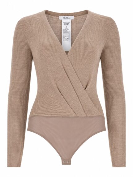Max Mara Maglia Body In Filato Di Cashmere