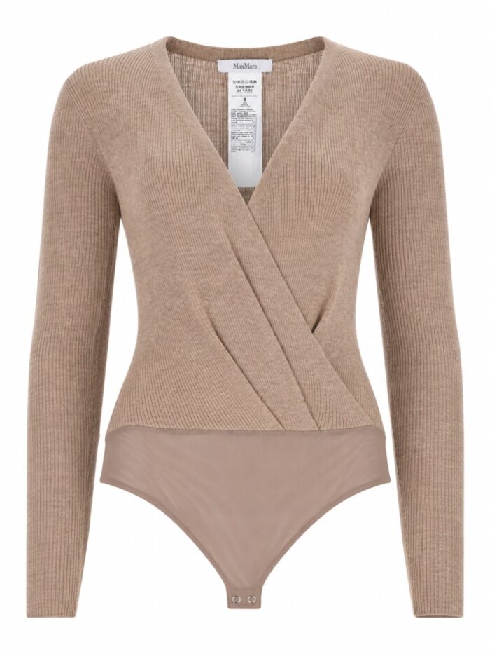 Max Mara Maglia Body In Filato Di Cashmere
