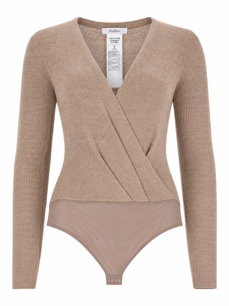 Max Mara Maglia Body In Filato Di Cashmere